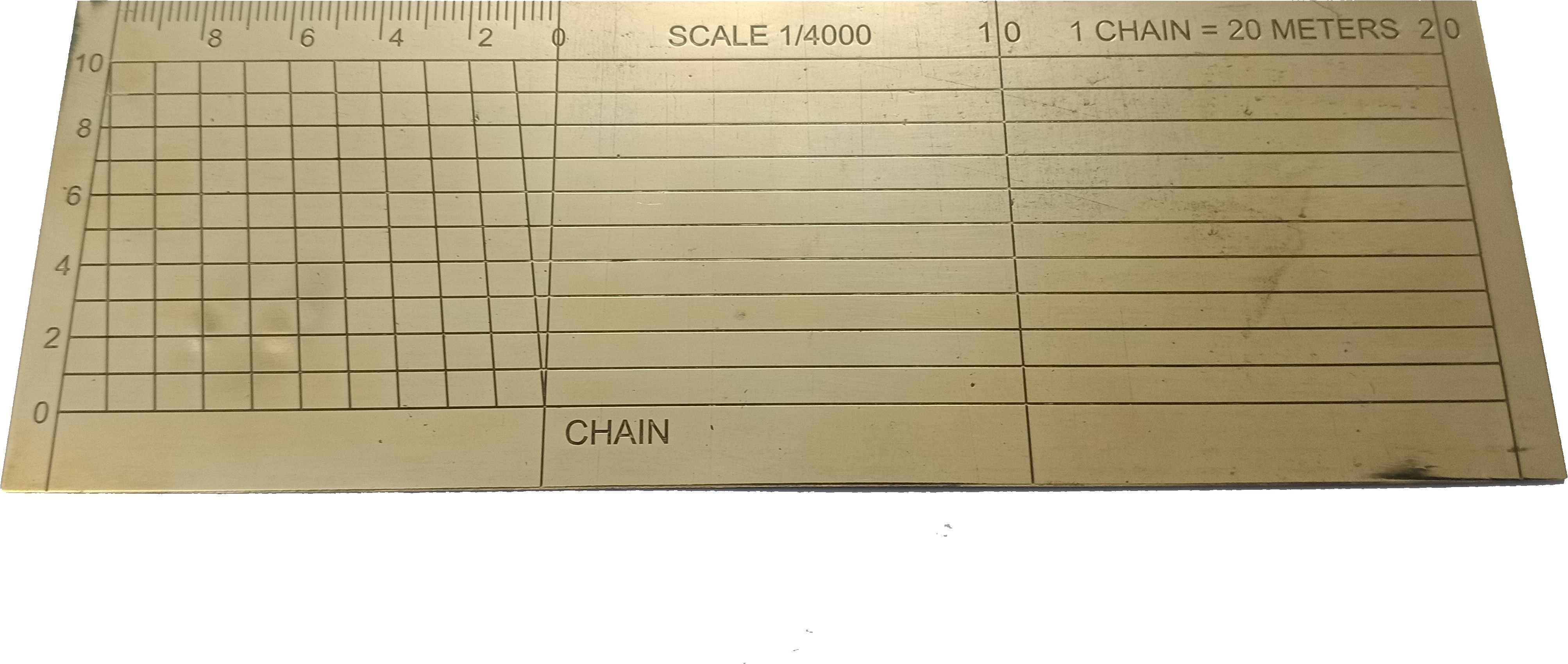 m i enterprises DIAGONAL SCALE 1/4000 SCALING Ruler image 1