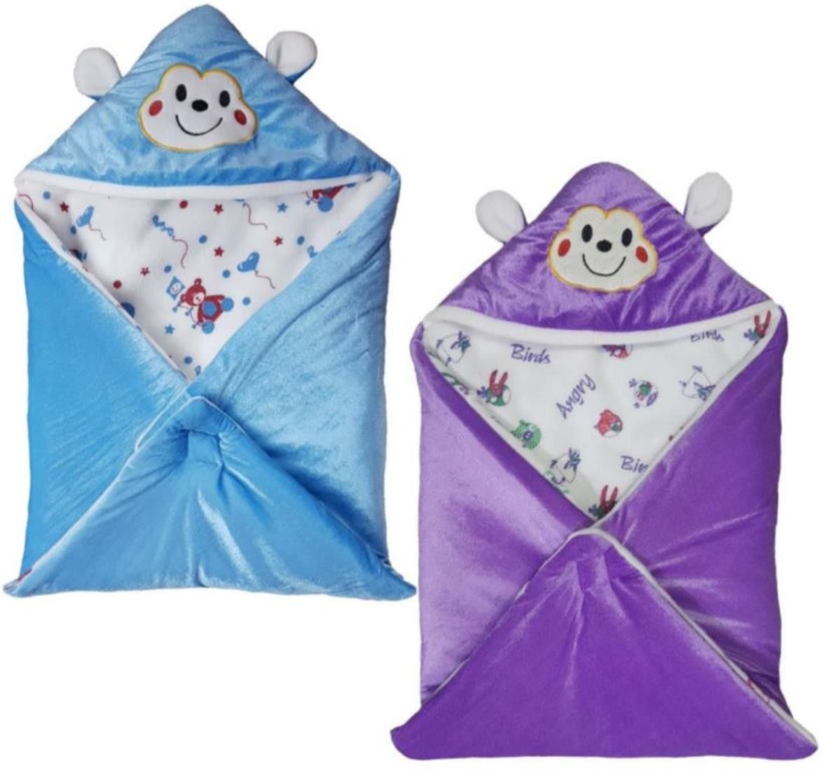 brandonn Cartoon Single Hooded Baby Blanket for AC Room-picture-1