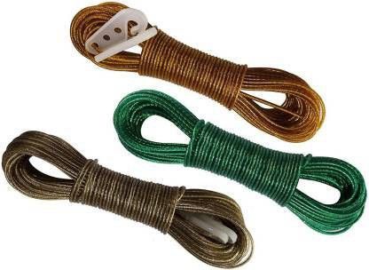 parthav (Pack of 3) 20 Meter Cloth Hanging Rope For Drying Clothes PVC Coated Polypropylene, Stainless Steel Steel Clothesline-picture-15