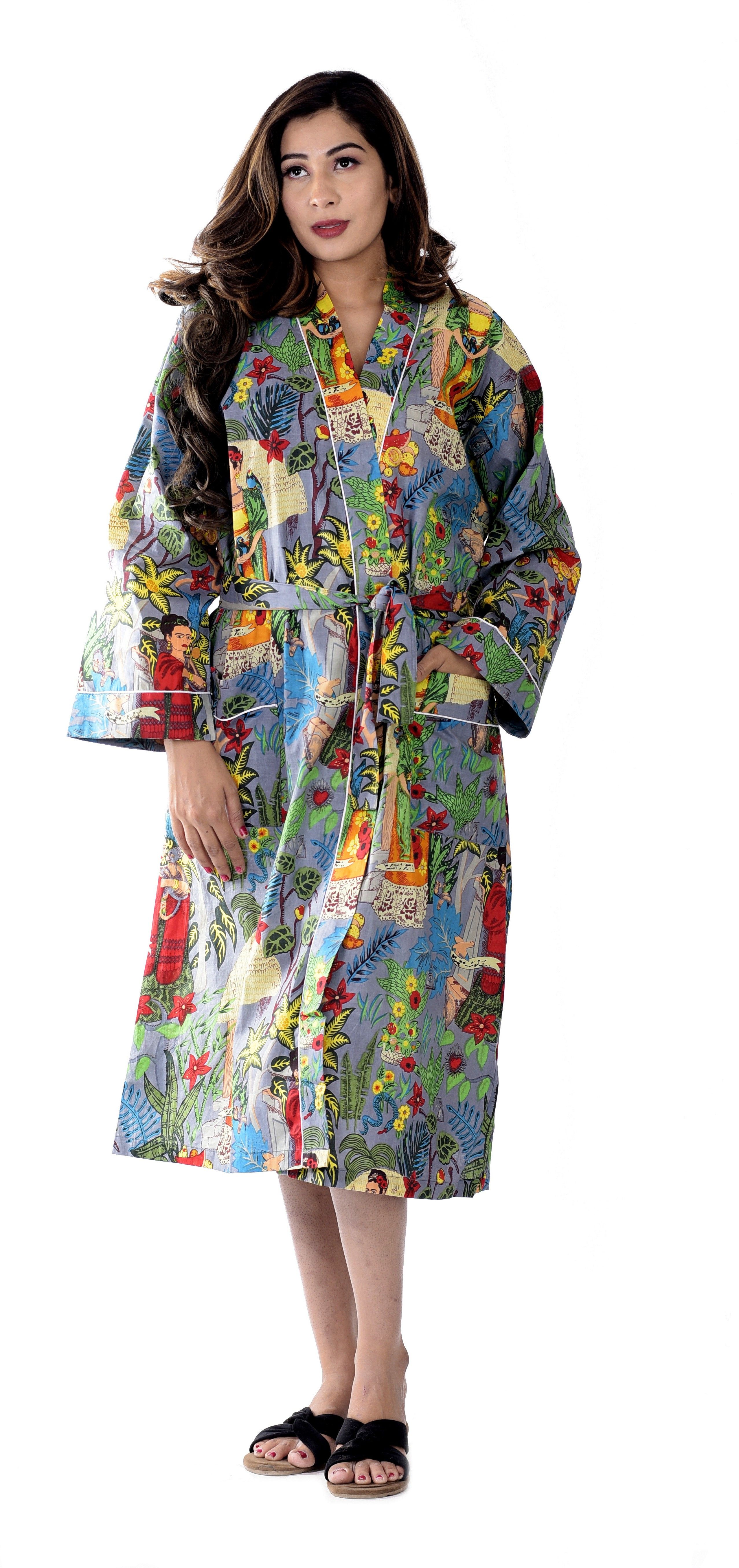 ravaiyaa - attitude is everything Multicolor 4XL Bath Robe-picture-45