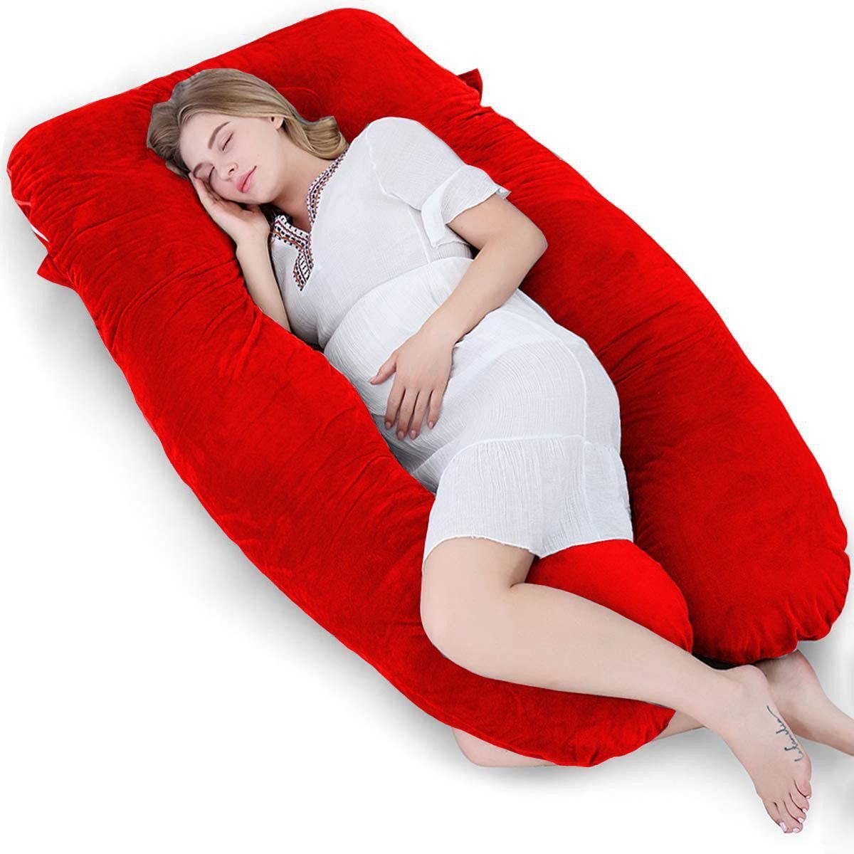 wild mint Microfibre Solid Pregnancy Pillow Pack of 1-picture-23