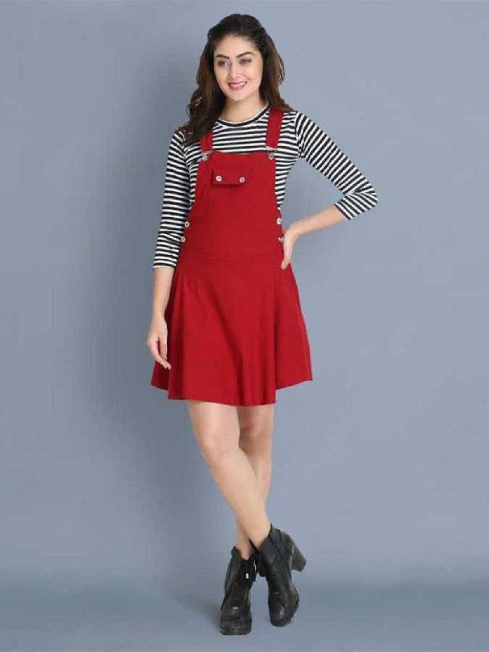 shiva trends Women Maroon Dungaree-picture-14