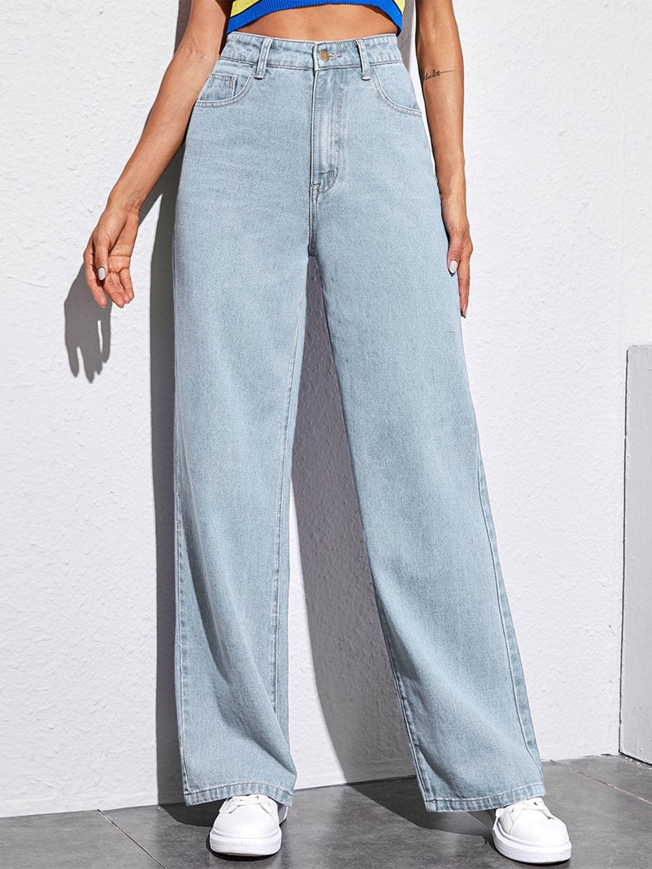 kotty Women Regular High Rise Light Blue Jeans-picture-33