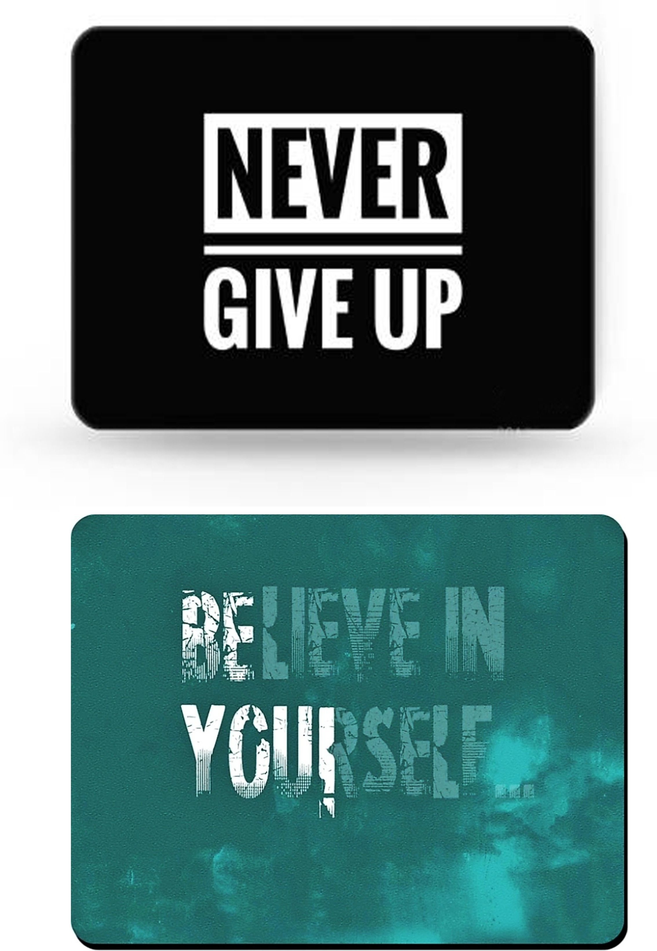 SMULY MOUSEPAD COMBO PACK OF 2 ( NEVER GIVE UP AND BELIVE IN YOURSELF Mousepad-image-10