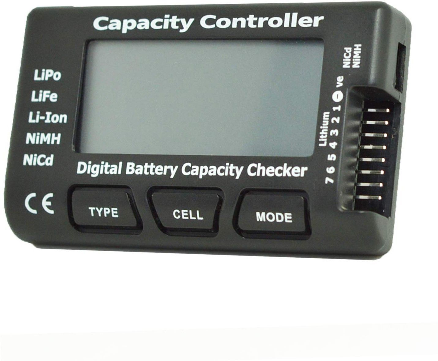 Battery Capacity Controller Meter. Intelligent Cell Checker For LiPo / LiFePO4 / Li-ion / NiCd / NiMH Digital Battery Tester