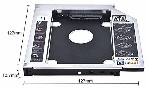 GIPTIP 2.5''Internal SATA 2nd 12.7MM HDD CADDY CD/DVD-ROM to Expanded Data Storage 2.5 inch 12.7MM Universal HDD Caddy Internal Hard Drive Enclosure for All PC/Laptop-picture-18