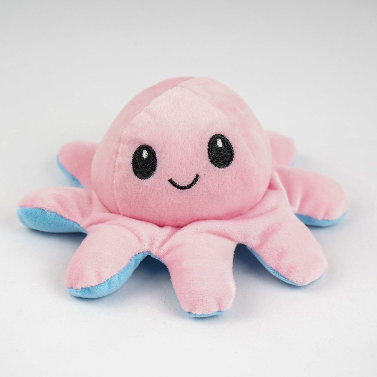 Reversible Octopus Toy Mini Plush - Stuffed Animal Toy | Show Your Mood Without Saying a Word (Blue-Pink)- 20 cm