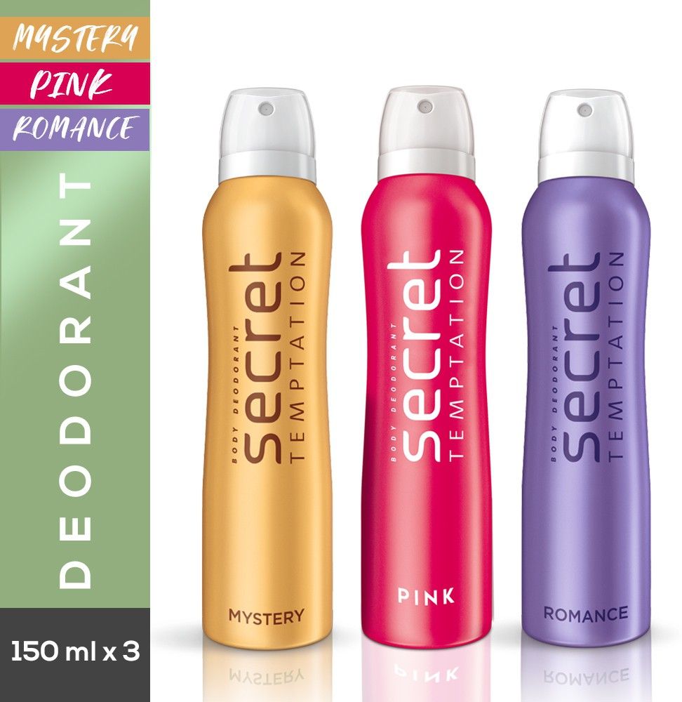 secret temptation Romance, Mystery and Pink Deodorant Combo Deodorant Spray - For Women-picture-22