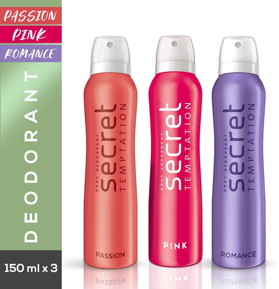 secret temptation Romance, Passion and Pink Deodorant Combo Deodorant Spray - For Women-picture-18