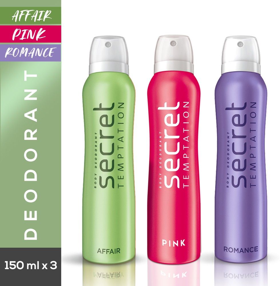 secret temptation Affair, Romance and Pink Deodorant Combo Deodorant Spray-For Women-picture-19