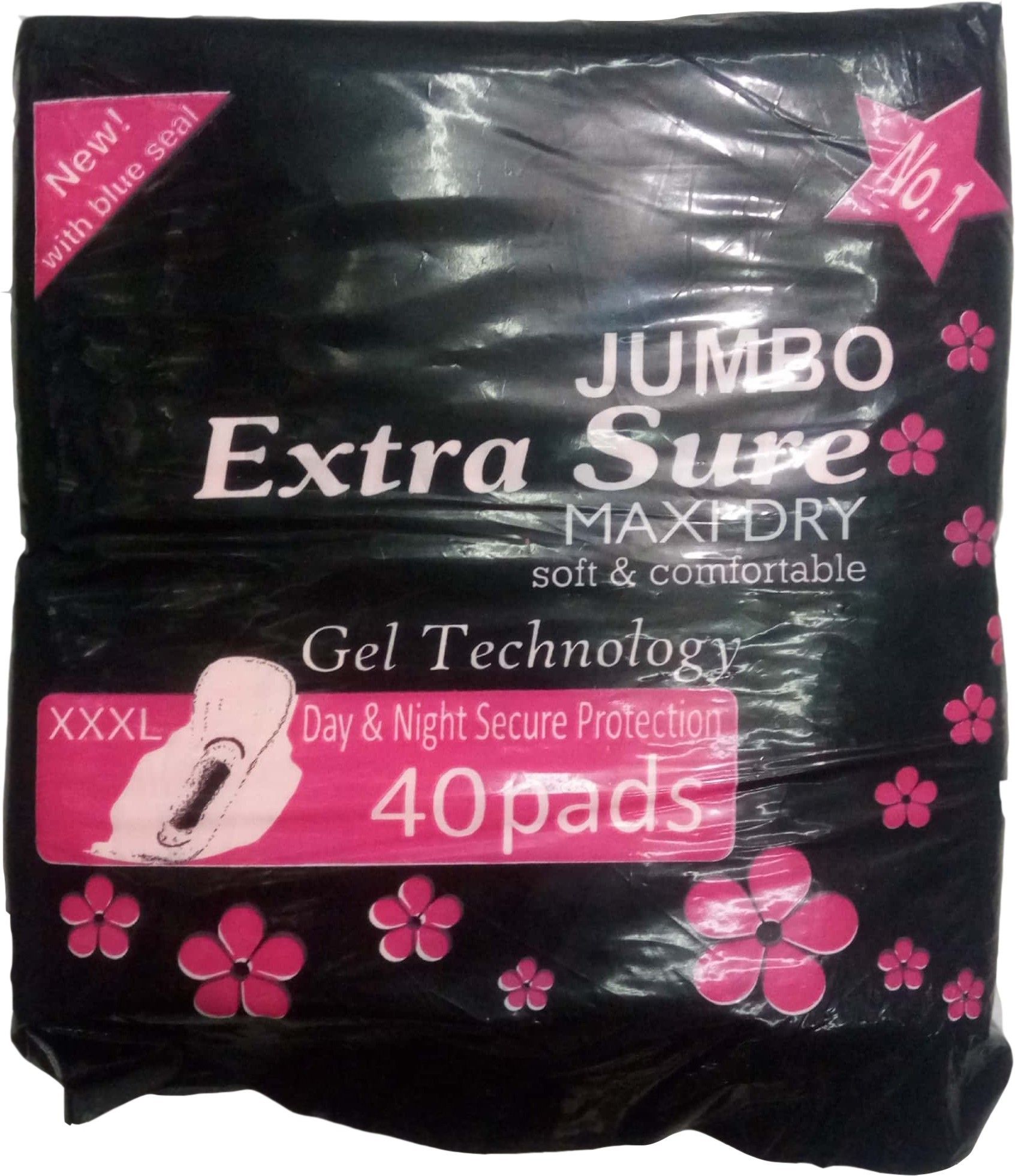 extra sure Sanitary Pad Jumbo XXXL Full Size Pack of 40 Sanitary Pad-picture-26