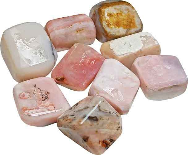 Pink Opal Tumble 100g Polished Rectangular, Oval Crystal Pebbles-image-28