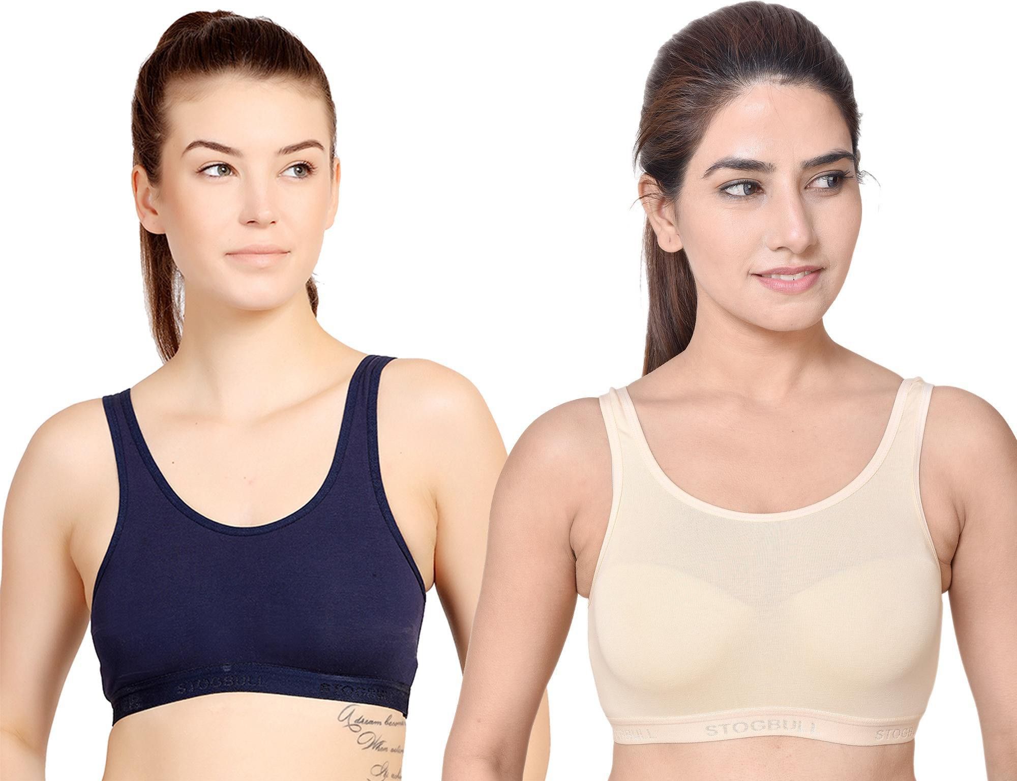 stogbull Pack of 2 Women Sports Non Padded Bra-picture-26