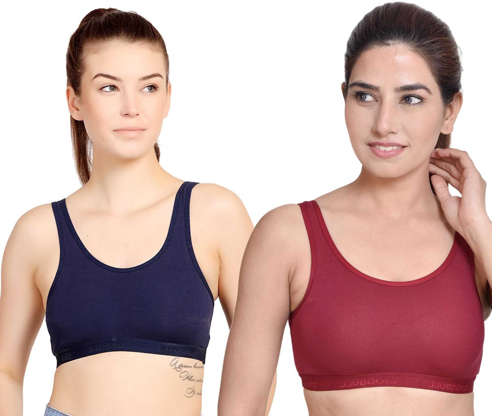 Pack of 2 Women Sports Non Padded Bra-image-38