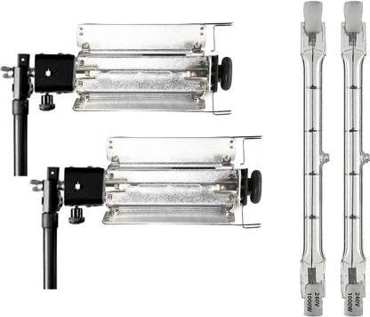 GiftMax Porta Umbrella Video Light with 1000 Watt Halogen Tube for still Video Photography Portable Studio 1000 lx Camera LED Light (Pack of 2) 1000 lx Camera LED Light