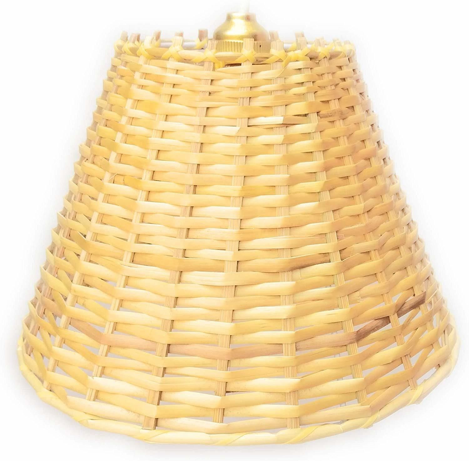 Round Cane Hanging Pendant Lamp Shade (8 Inches) Table Lamps Lamp Shade-image-37