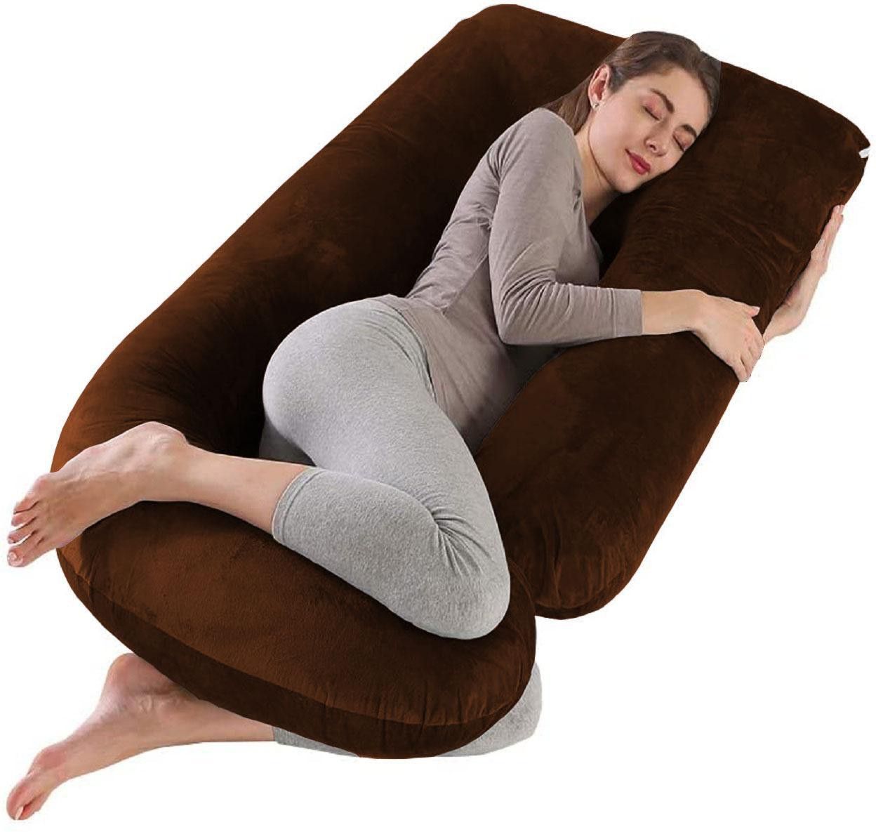 wild mint Luxurious Modern Shape Microfibre Solid Pregnancy Pillow Pack of 1-picture-29