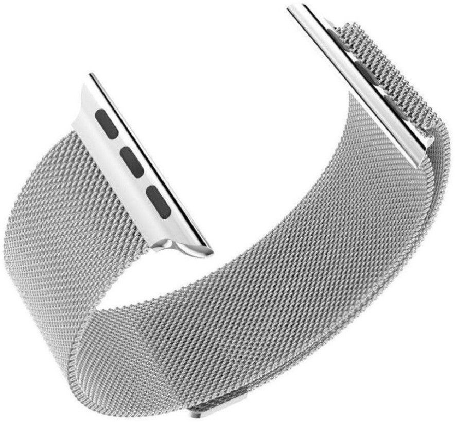 Maxpro iwatch series 7, Series 6,5,4,3,2,1 & SE Compatible For Apple iWatch Band 45mm ,44mm, 42mm Stainless Steel Mesh Loop with Strong Magnet Suitable For All Size (S/M/L) Smart Watch Strap-picture-20