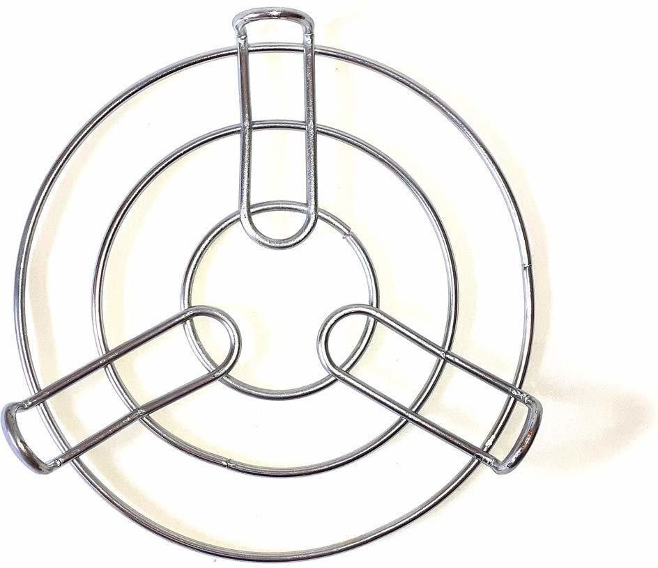 Kitchen Cooking Pot Steaming Tray Stand Stainless Steel Round Cooker Steamer Rack Stand Cookware Tool Mirror Trivet (Pack of 1) Miror Finish Trivet (Pack of 1) SILVER Trivet