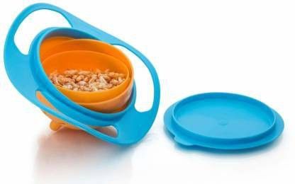 Baby Spin Proof Bowl Revolving 360 Degree baby Lunch Box for Kids (Multicolour)- plastic-image-40