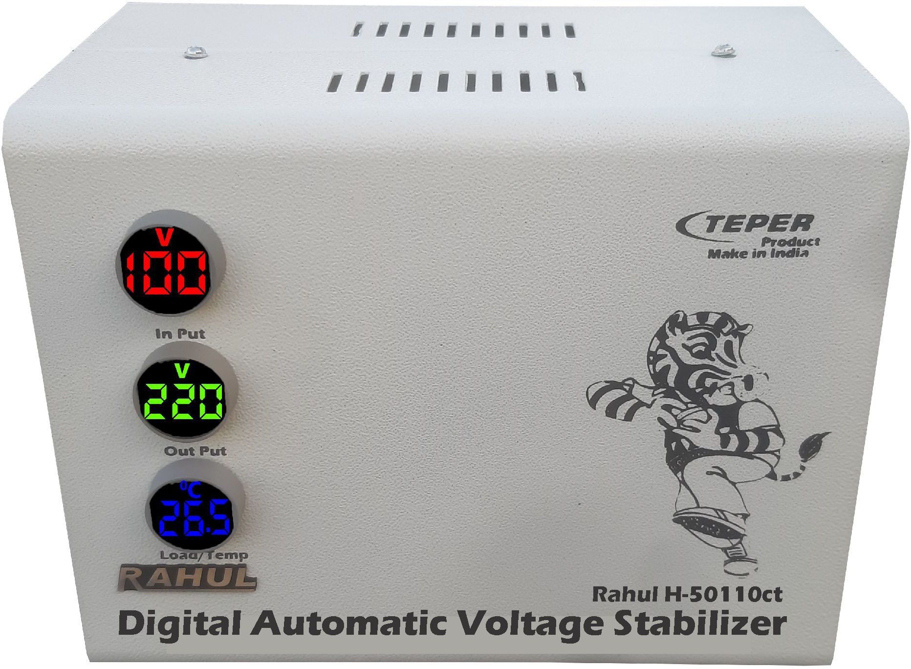 H-50110ct In Put 100-280 Volt,5 ,Best Suitable For 2 Tonns Air Conditioners,If you Use Anything Other Than AC,Only Load a Maximum of 10 Amps,With input Output Meter, Digital Automatic Copper Voltage Stabilizer Digital Automatic Voltage Stabilizer-image-47