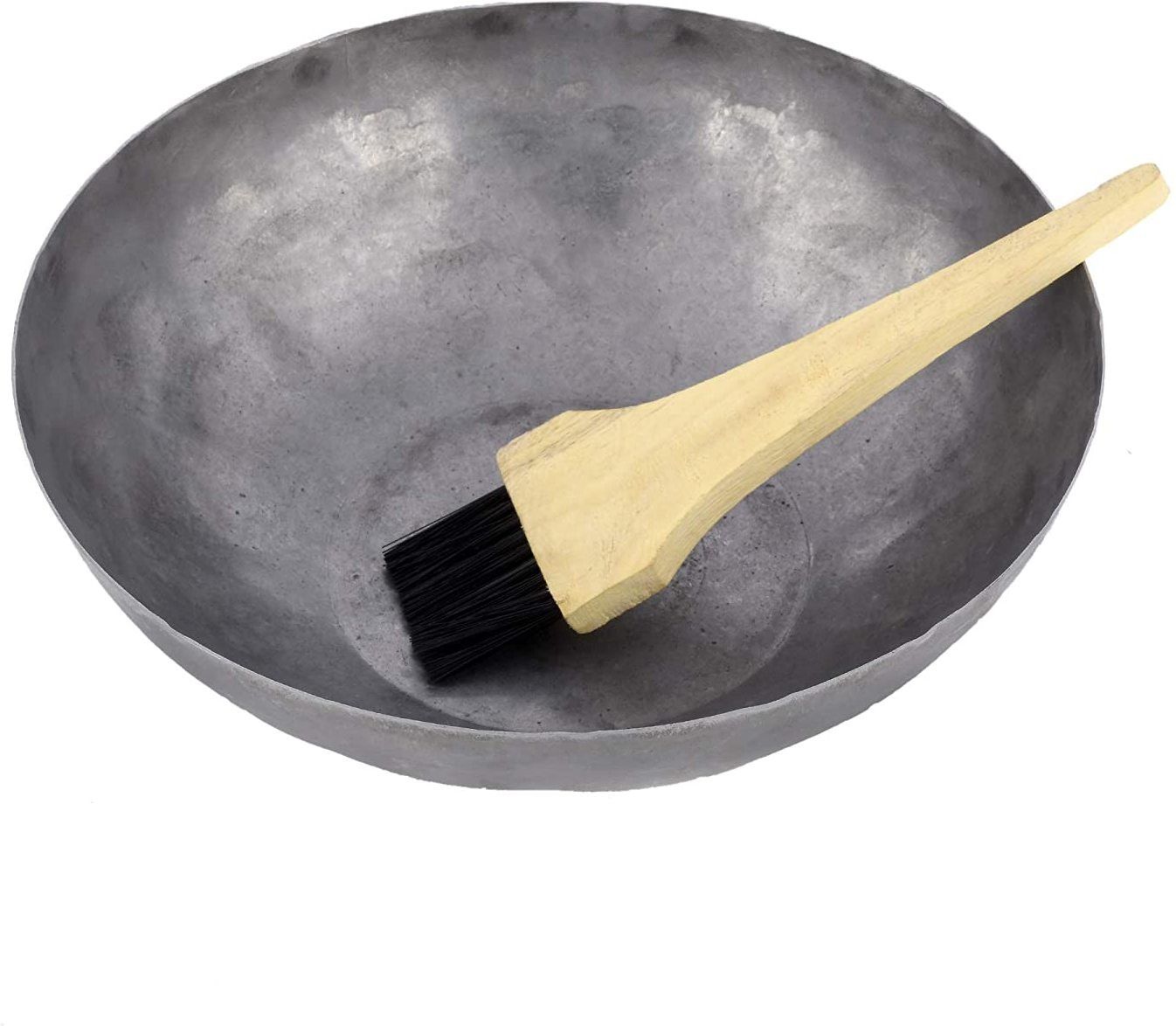 Iron Mixing Bowl Iron Heena Bowl/Mehendi Paste Bowl for Mehendi/Hair Color Bowl(8.5 inches) with Free Wooden Hair Brush-image-8