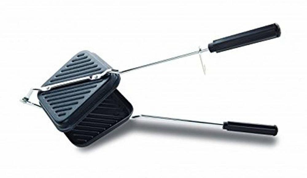 Bread Toast Sandwich, Burger Gas Toaster/Sandwich Maker (Non-Electric with Non Stick Coating) - Black 200 W Pop Up Toaster