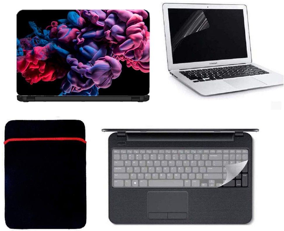 I-Birds Enterprises 4 IN 1 Laptop Skin, Key Guard & Screen Protector For 15.6 inch Laptop Combo-8013 Combo Set-image-9