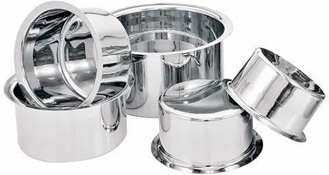 rbgiit Stainless Steel Mixing Bowl Stainless Steel flat Induction And gas Stove Suitable Bottom Container Set/Tope/tapeli/patila Cookware Set heavy Gauge (Capacity 425ml, 550ml, 850ml, 1250ml, 1500ml Approximately) Strong-Durable-Reliable Tope Set (Stainless Steel) Stainless Steel 5 Pieces Stainless Steel 22 Gauge and Gas Stove Compatible Tope Set / Cookware Set / Container Set / Bhagona Set $ FFBW_7-picture-12