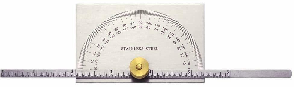 kirti ndt ANGLE BEVEL PROTRACTOR WITH DEPTH GAUGE RECTANGLE HEAD Radius Gauge image 1