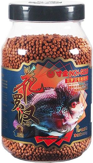 inch gold Flower Horn Fish Food 380G | Helps the horns of the fish grow 0.38 kg Dry New Born, Adult, Young, Senior Fish Food-picture-38