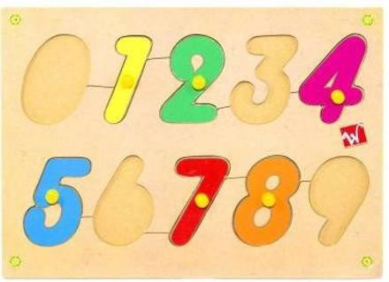 haulsale 3D Colorful Jigsaw Puzzle Pinewood Board (Number) (1 Pieces) image 1