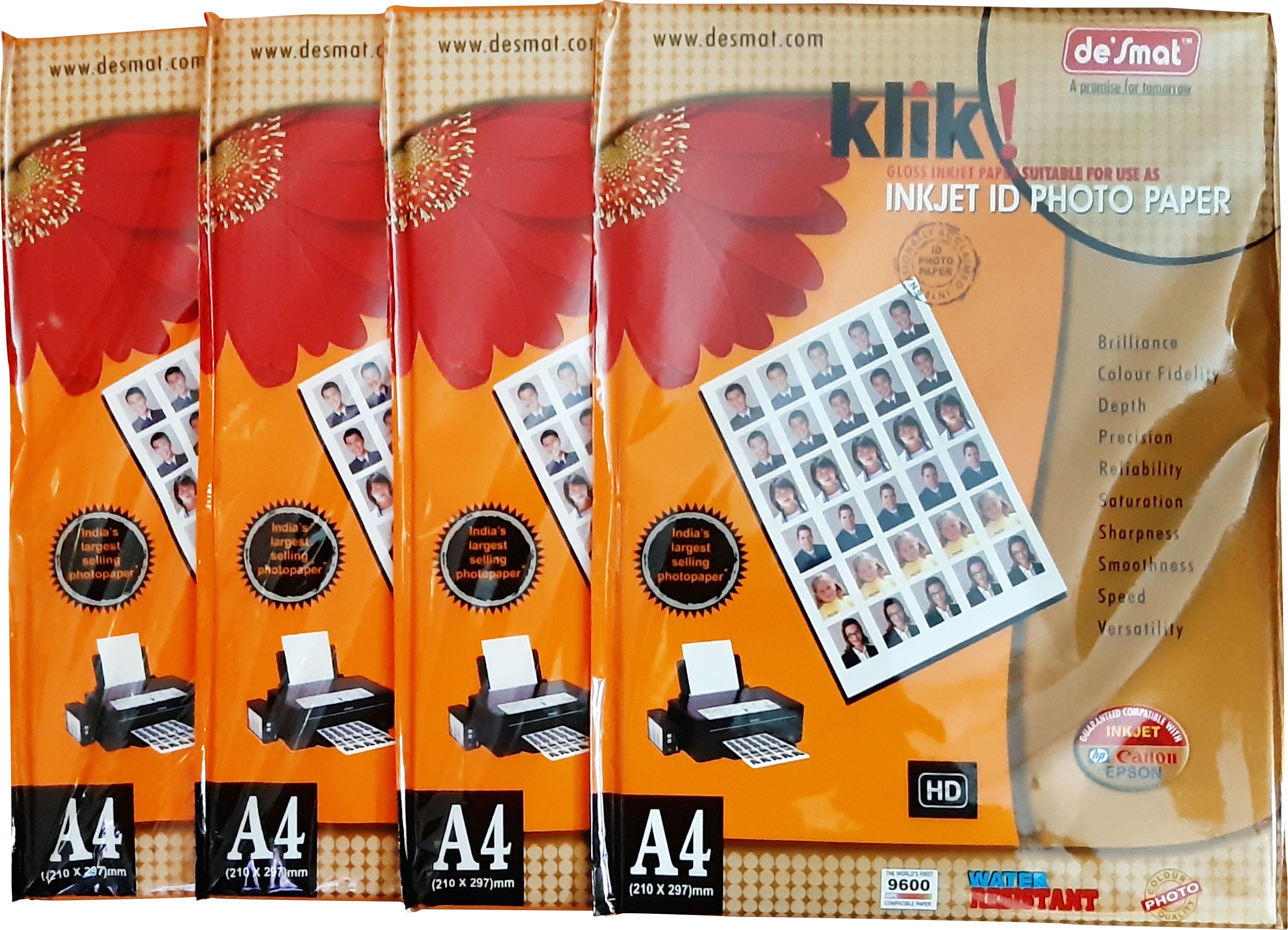 A4KLIKID180-20S UNRULED A4 180 gsm Photo Paper