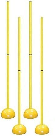 Track and Field Turf Training 6 Poles with 4 Dome Base and 4 Poles Connector, Regular Agility Pole