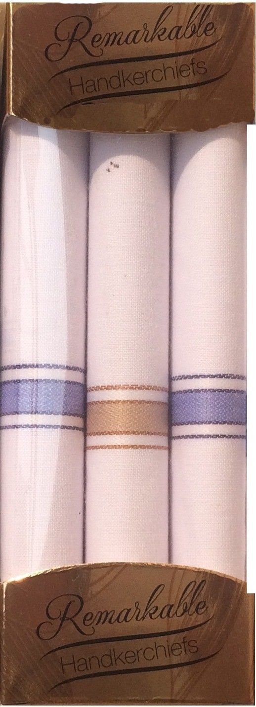 Johnnie Boy Men Handkerchiefs Cotton Premium collection 42 CM Handkerchief (Pack of 3) ["Multicolor","White"] Handkerchief-image-0