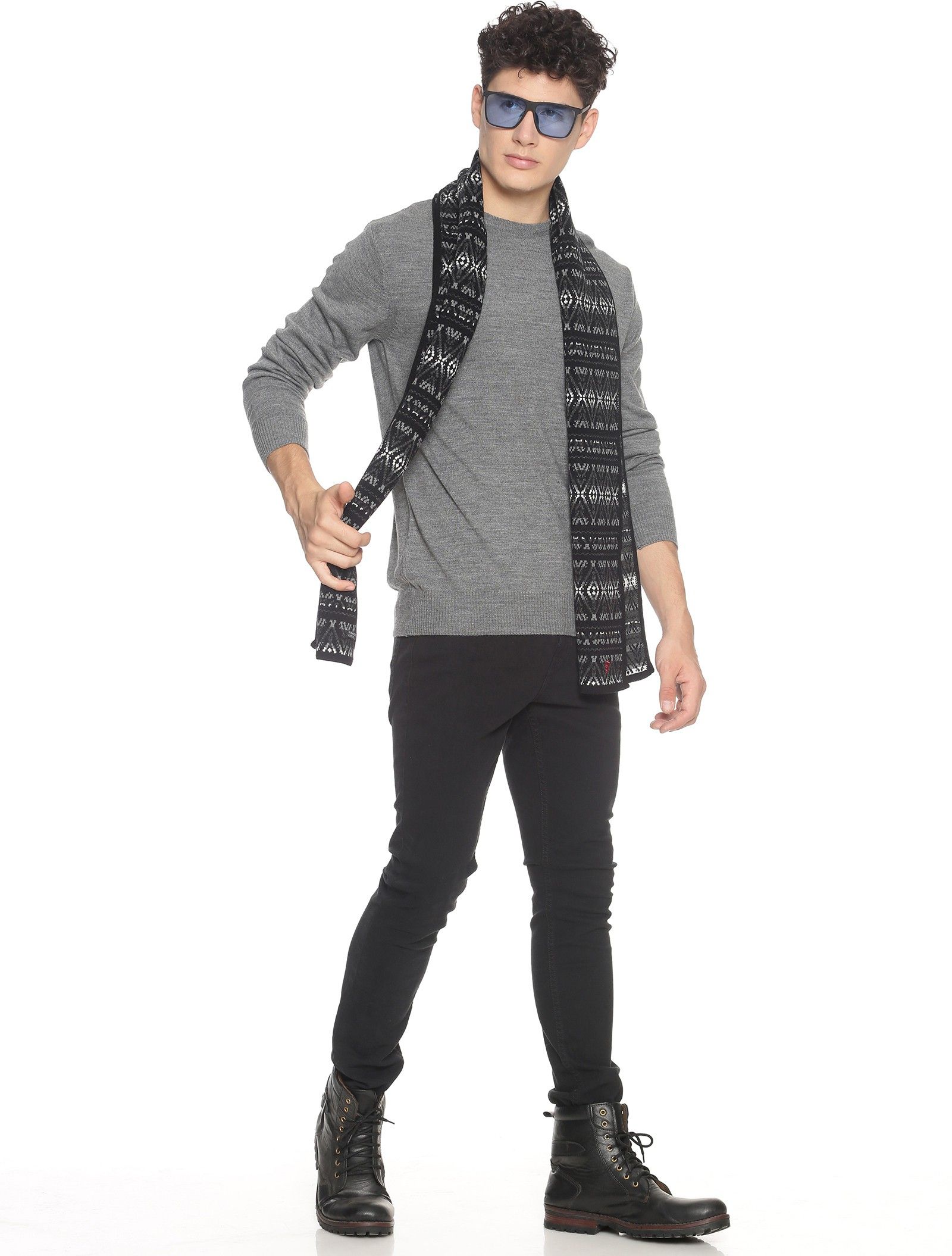 513 Checkered Men Muffler-picture-24