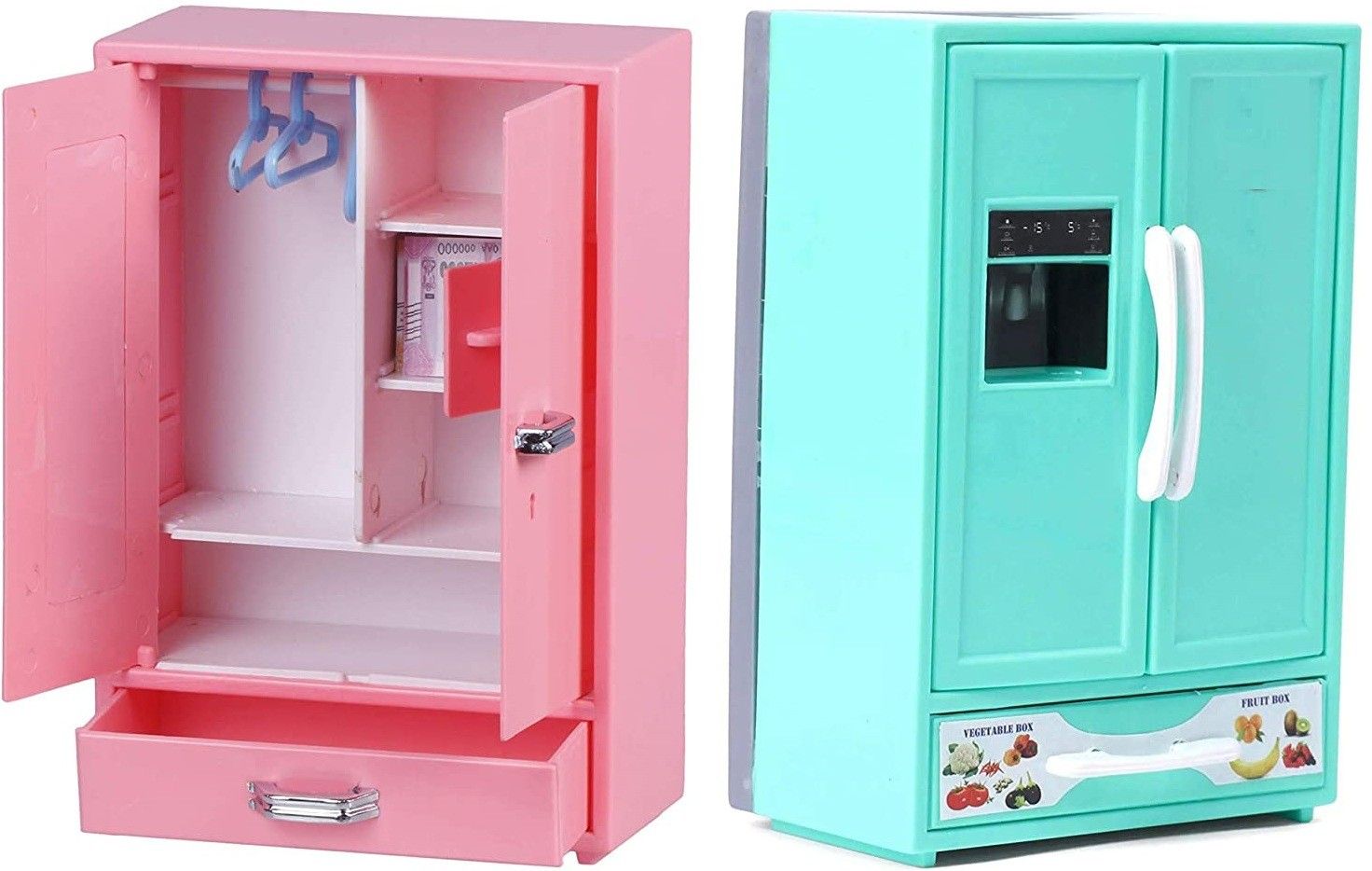 pezyox combo set torewell Toy for Kids. (Pink) Height : 15.5 cm & Premium Quality Toy Refrigerator for Kids (Green)-picture-16