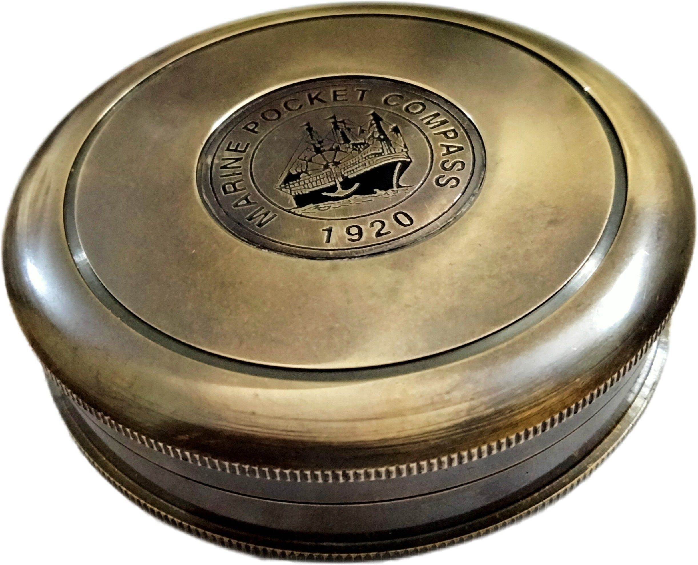 Antique Brass poem compass Marine pocket compass nautical gift Compass-image-32