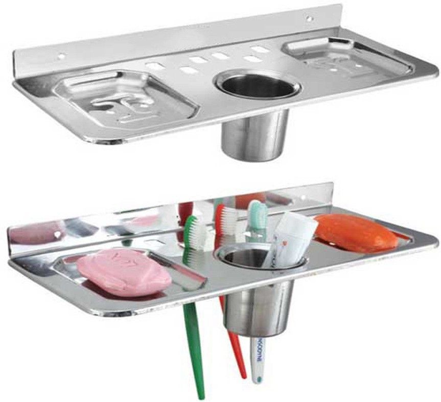 Bathroom Heavy shelves Set of 2 PCs Stainless Steel Wall Shelf