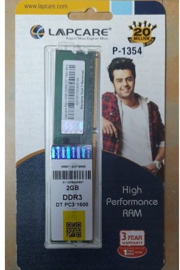 LAPCARE NA DDR3 2 GB (Dual Channel) PC (2GB DDR3 DESKTOP 1600 MHZ)