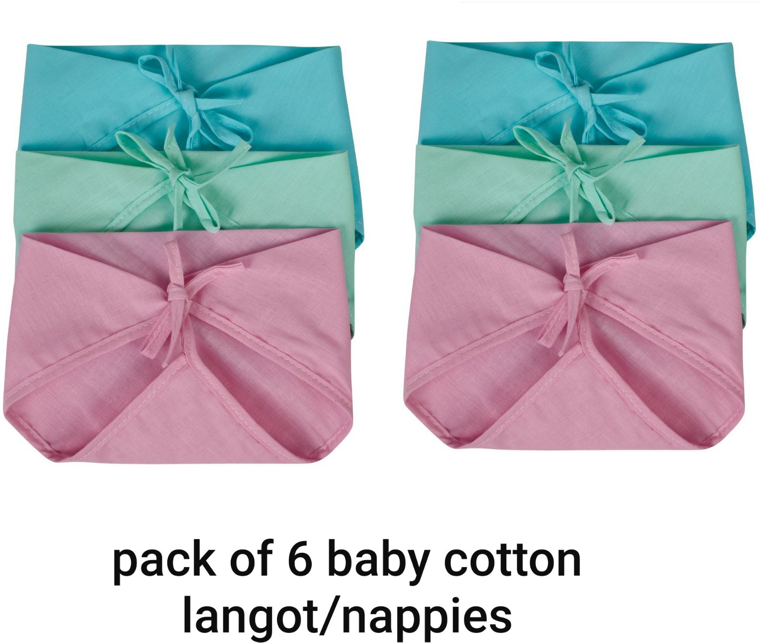 meet novelty new born baby cotton double layer soft langot/nappies image 1