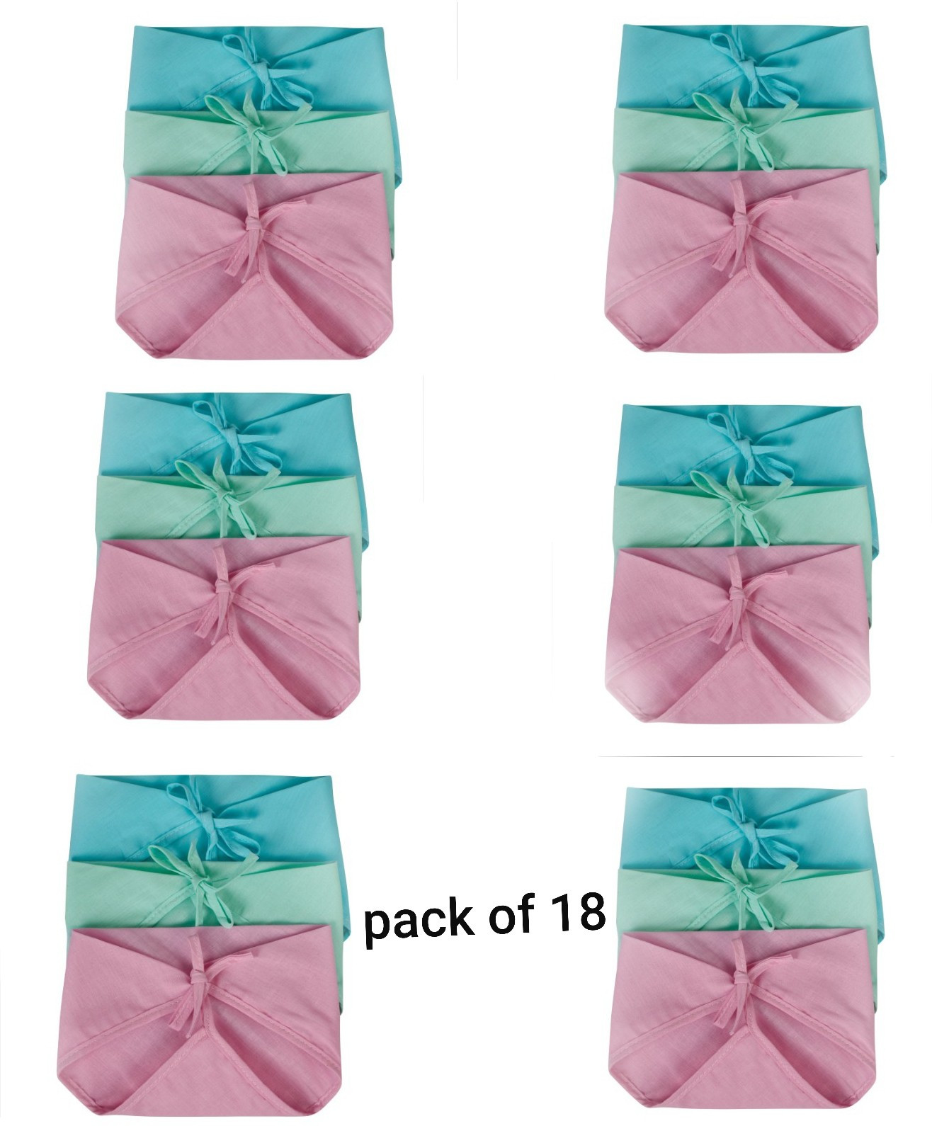 meet novelty new born baby cotton double layer soft langot/nappies image 1