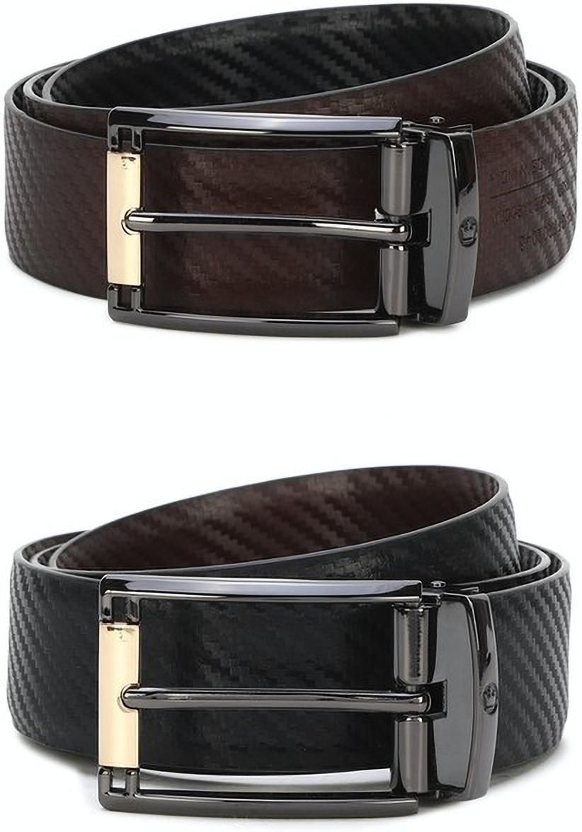 louis philippe Men Formal Multicolor Genuine Leather Reversible Belt-picture-13