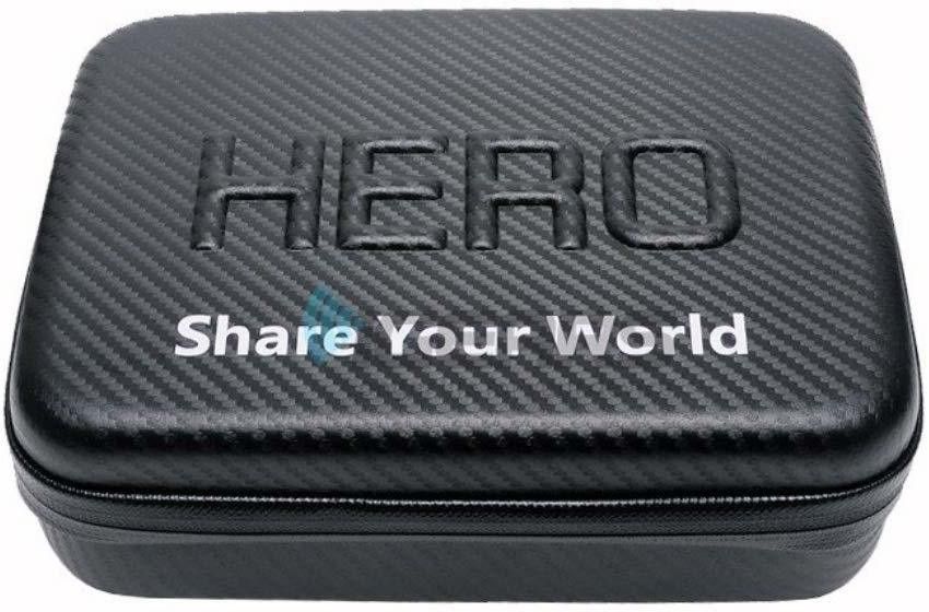 DEALPICK AMZY Carbon Fiber Extra Thick Anti-Shock Waterproof Protective EVA Case Compatible for GoPro Hero 9/8/7/6/5/4/3+/3/2 Xiaomi yi 4K - Carbon Fiber Black 9 Iinches Camera Housing-picture-14
