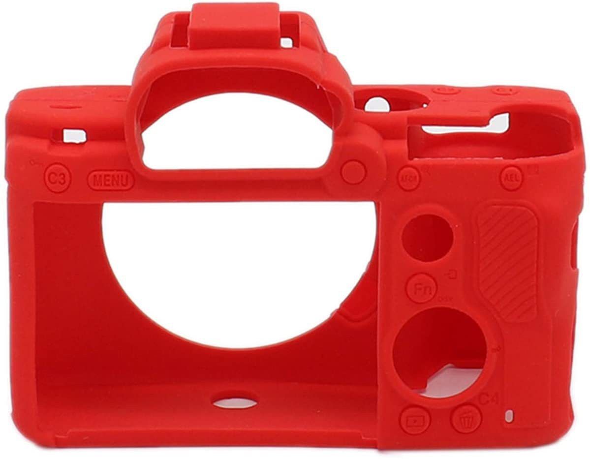 IJJA silicone protective camera cover for sony alpha camera case coverCamera cover A7M3 Detachable Protective cover (RED)Camera Bag-image-12