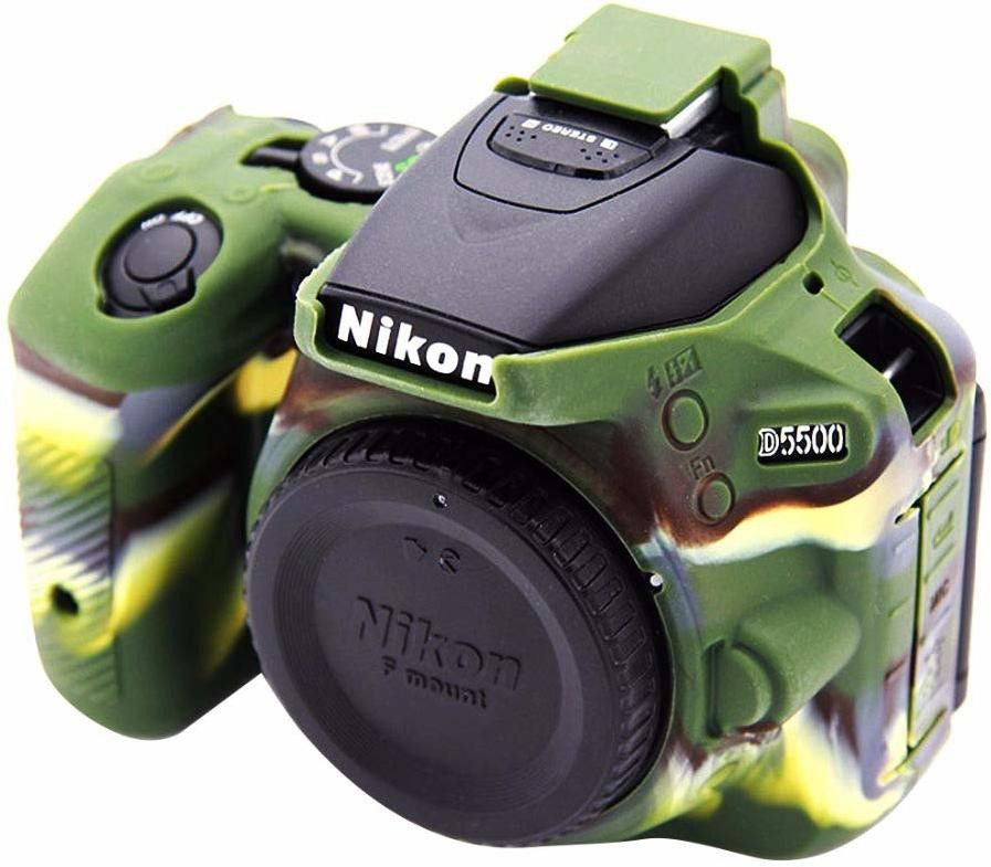 DEALPICK AMZY Silicon Cover for Nikon D5500/5600 Camera Case, Professional Silicone Rubber Camera Case Cover Detachable Protective for Nikon D5500/5600 - Military Green Camera Housing-picture-42