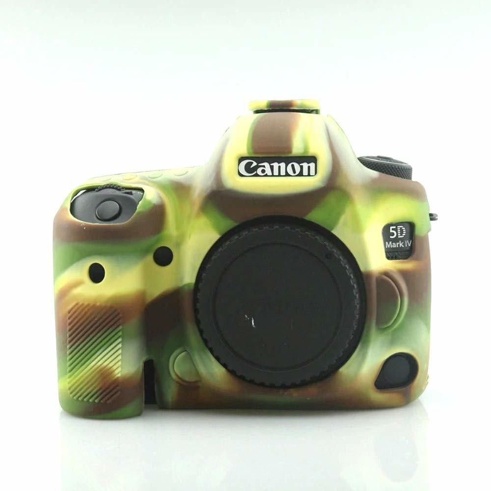 DEALPICK AMZY Camera Case, Professional Silicone Rubber Camera Case Cover Detachable Protective for Canon 5D Mark IV - Military Green Camera Housing-image-33