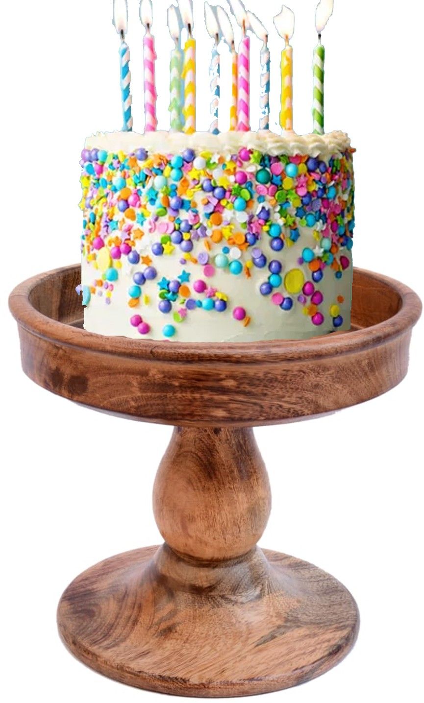 Cake Cupcake & Dessert Stand, Cupcake Display Stand, Party Cupcake Tower - 9 Inch Diameter Wooden Cake Server-image-40