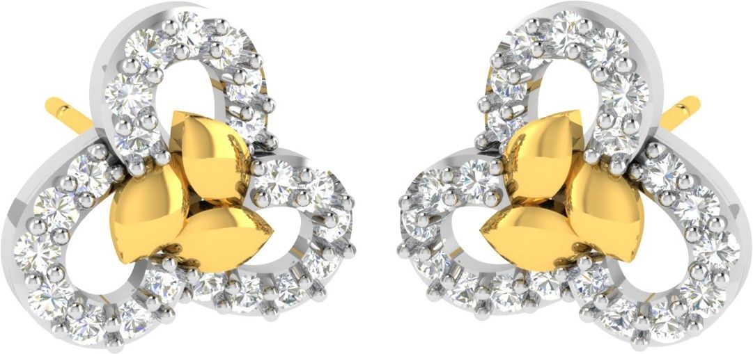 avsar Yellow Gold 14kt Stud Earring-picture-19