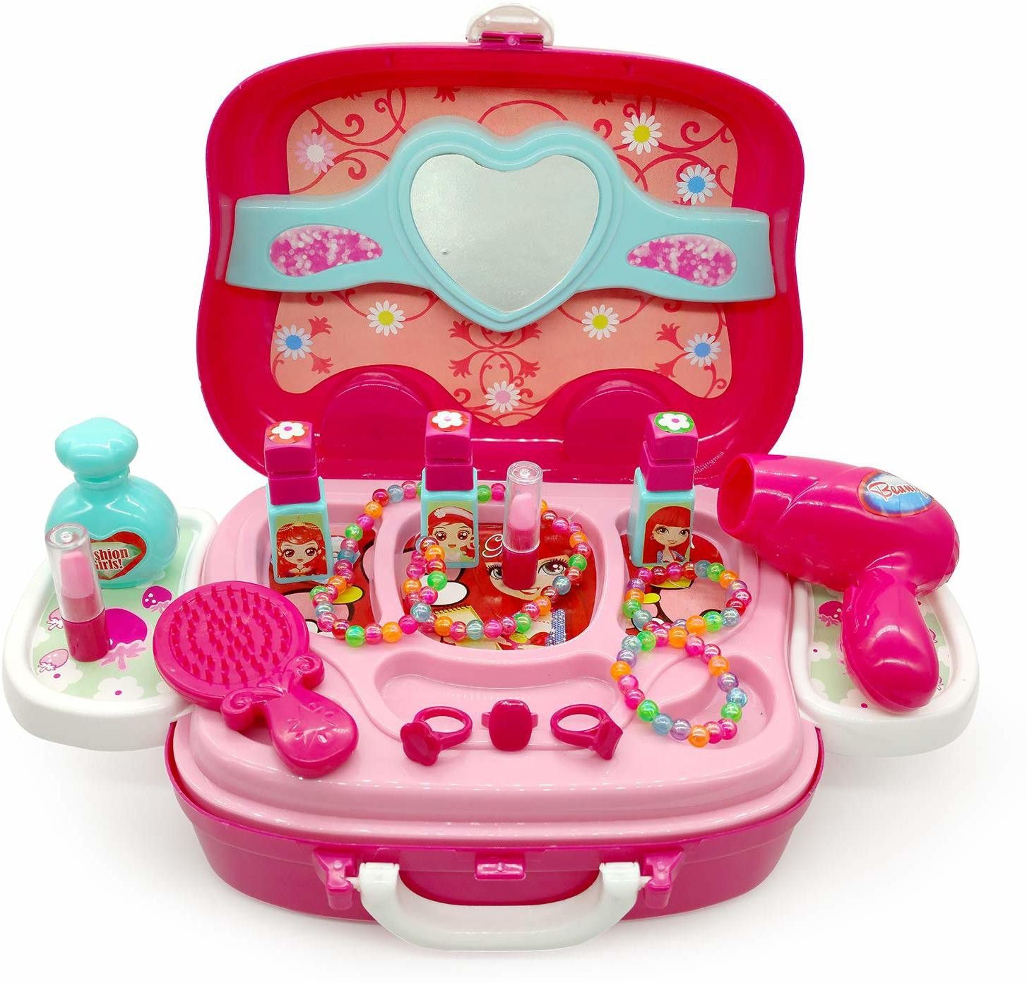 Makeup Kit Set For Kids In Briefcase Style with Accessories-image-48